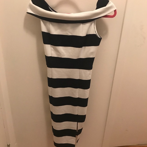Striped Off The Shoulder Dress - Picture 3 of 3